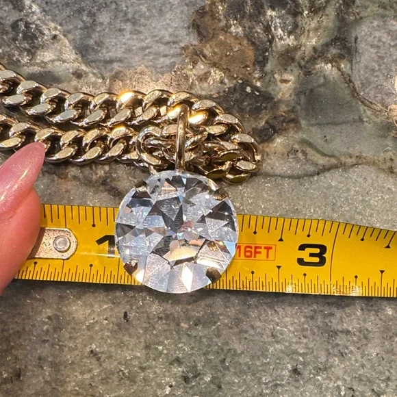 NWT - TOVA Gold Necklace with Silver Pendant - Picture 4 of 5